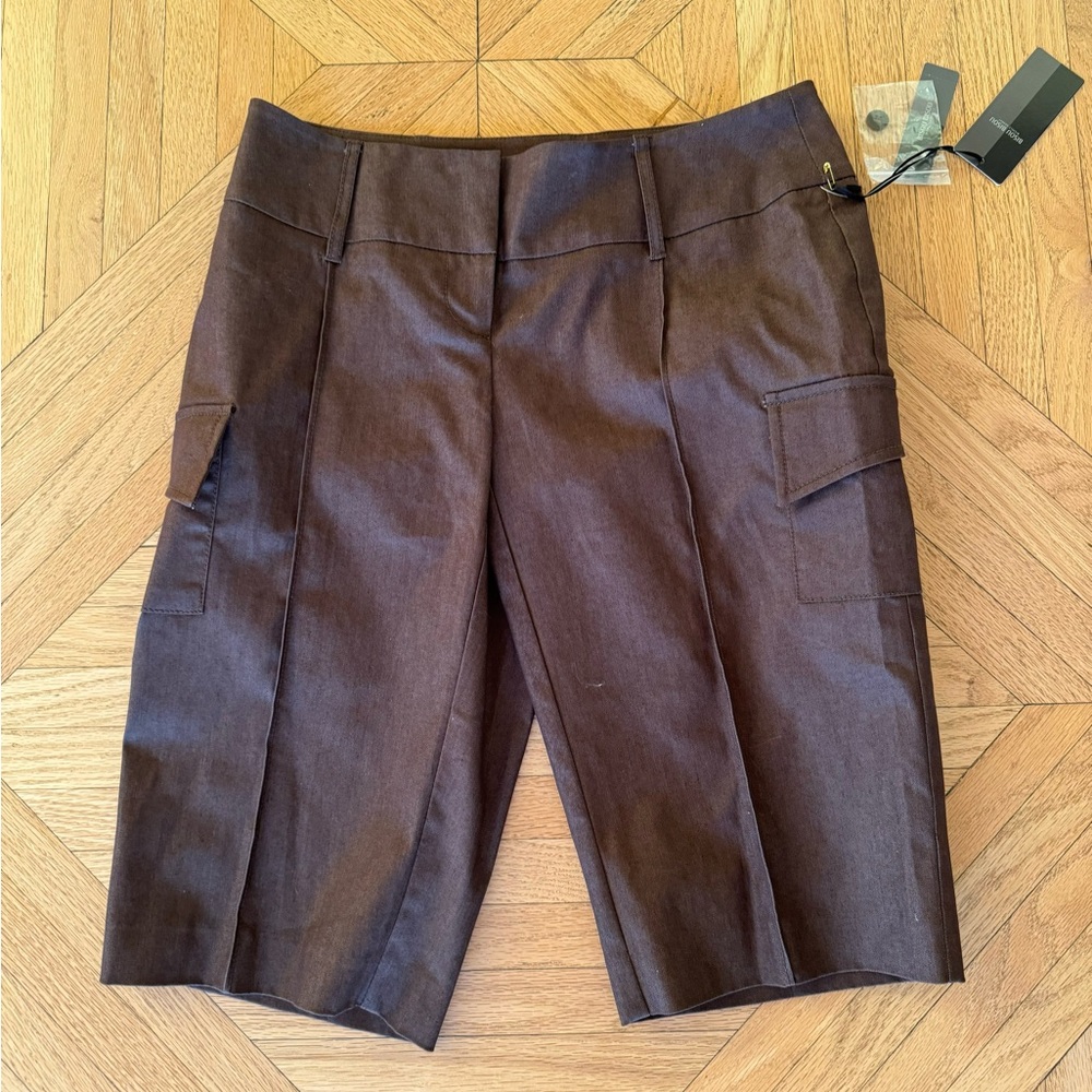 NWT Brown Bisou Bisou Shorts  Size 8 Pleats